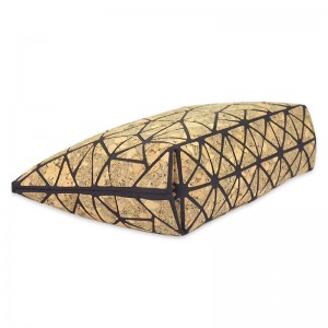 Eco Friendly Natural Cork Softwood Zipper kosmetik Çantası