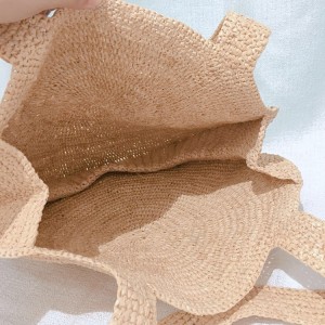 Yuvarlak Straw rafya Plaj Çantası Vintage El yapımı Dokuma Omuz Çantası Rafya daire Rattan çanta