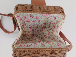 Dames Pragtige Candy Kleur Square Rattan Sak Vroue klink Weave strooi sakke Skouer & Crossbody Sakke