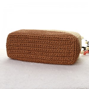 халтаи тобистона пахол Tote бо Polyester андова дастсохти Crocheted