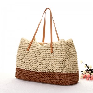 халтаи тобистона пахол Tote бо Polyester андова дастсохти Crocheted