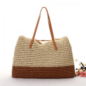 халтаи тобистона пахол Tote бо Polyester андова дастсохти Crocheted