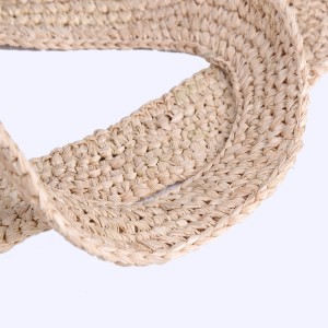 Yuvarlak Straw rafya Plaj Çantası Vintage El yapımı Dokuma Omuz Çantası Rafya daire Rattan çanta