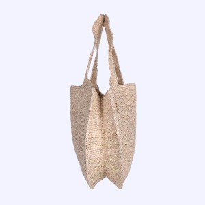 Yuvarlak Straw rafya Plaj Çantası Vintage El yapımı Dokuma Omuz Çantası Rafya daire Rattan çanta