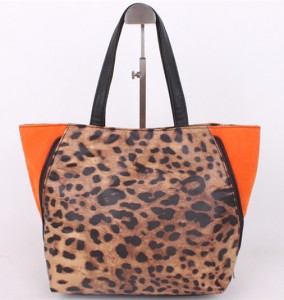 Klassieke Black doek Tote Handbag Vir Vroue Handbag Met PU Leer Bottom Moderne Swart doek Tote Bag