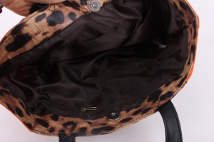 Klassieke Black doek Tote Handbag Vir Vroue Handbag Met PU Leer Bottom Moderne Swart doek Tote Bag