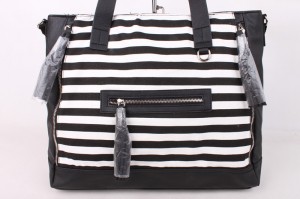 vroue mode leë doek handsak tote bag met leer hanteer