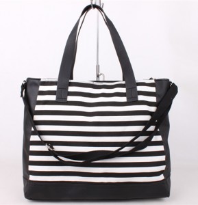 vroue mode leë doek handsak tote bag met leer hanteer