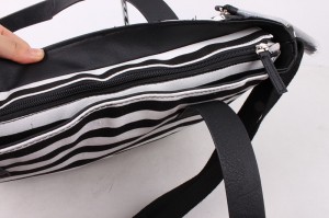 vroue mode leë doek handsak tote bag met leer hanteer
