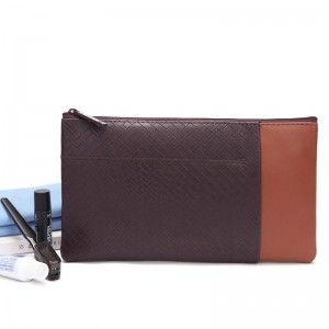 Kootud muster PU nahast Muti-funktsionaalne kott Make Up Bag Custom Color