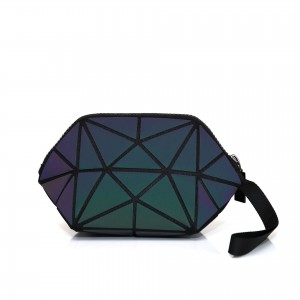 ጂዮሜትራዊ ለተስፋፋ ሴቶች ቦርሳዎችና Holographic ንጸባራቂ ለመዋቢያነት ቦርሳዎች