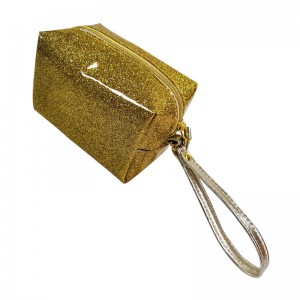 Mode Candy Kleur PVC Rits pols-band Glitter Jelly kosmetiese sakke