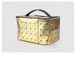 Iridescent Holographic Makeup Bag Pu diamondra fomba portable beautician zipper Tsidika tarehy zava-poana kitapo