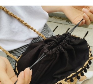 Dames Klein strooi Rattan Sak Skouer Crossbody somer strand handsak