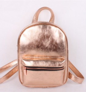 Aṣa Shinny PU Alawọ apoeyin Awọn ọkunrin Awọn obinrin fun Ile-iwe Kọlẹji idalẹnu Rainbow hologram fashion pu apoeyin