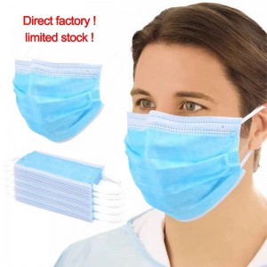 Osunwon Olupese Earloop isọnu Non Woven 3/4 Ply Surgerical Medical Face Boju Redy lati gbe