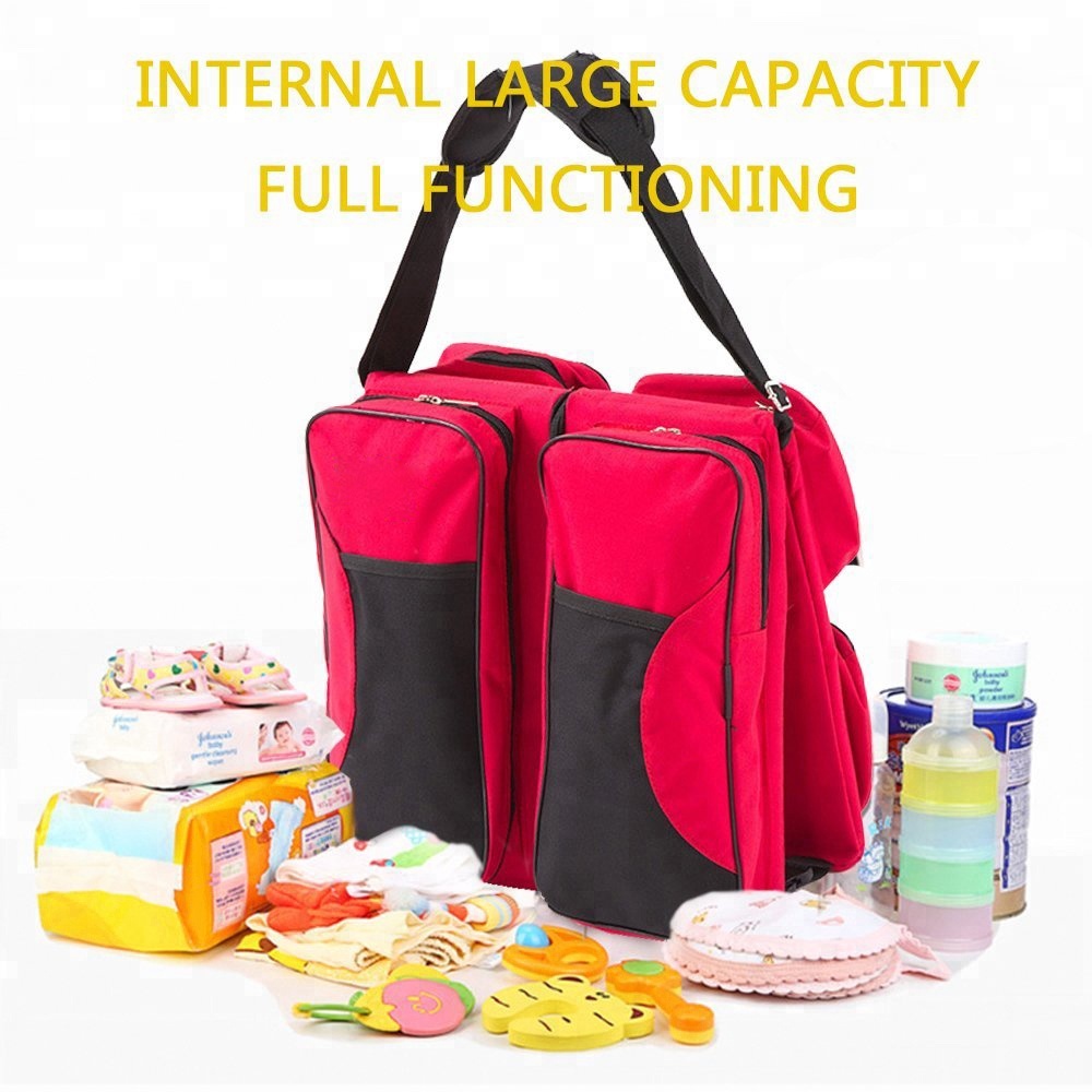 Low price for Baby Diaper Changing Pad -
2018 Hotcake Folding Nylon Diaper Bag Nappy Infant Carrier Crib Nursery Travel Baby Sleeping Bed – V-FOX detail pictures