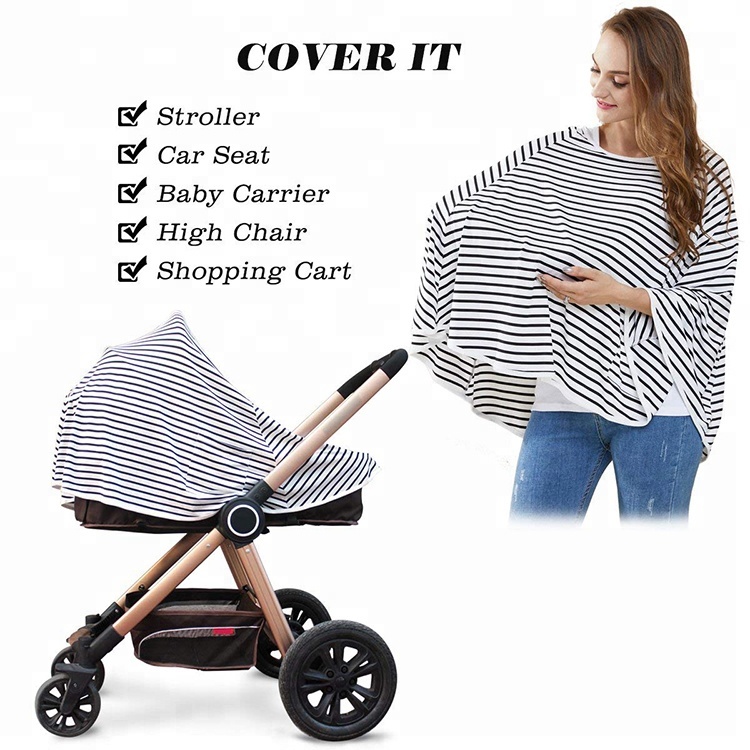 Lowest Price for Teether Plush Toy – Multifunctional Baby Car Seat Cover Canopy Baby Nursing Cover for breastfeeding – V-FOX detail pictures