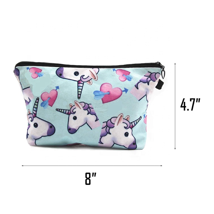 PriceList for Elf Plush Toy -
 Heat Transfer Printing Girl Cosmetic bag Travelling Case Multifuncition Water Resistant Unicorn Makeup Bag From Shenzhen – V-FOX