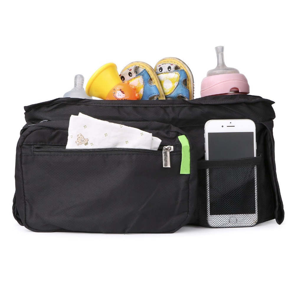 saco dobrel promoción almacenamento fralda impermeable con organizador cesta de movemento