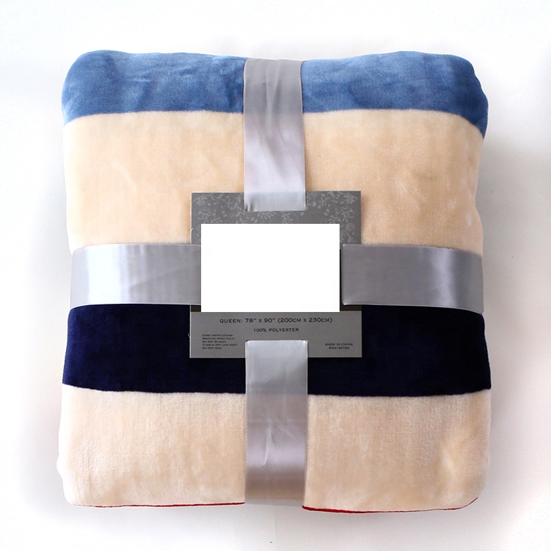 China Manufacturer for Travel Bag -
Modern Minimalist Striped Thick Double Layer Children’S Blanket Reversible Microfiber Solid Bed Linings Blanket – V-FOX detail pictures