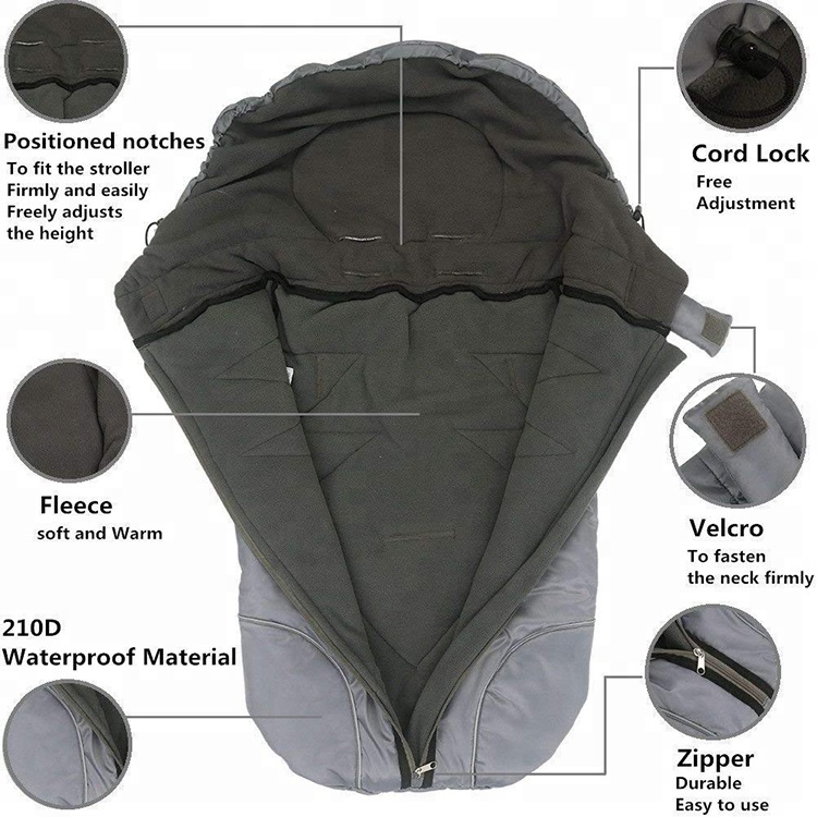 High Quality Baby Car Seat Bag -
2018 eco-friendly keep warm breathable custom baby stroller bag with sleep sack – V-FOX detail pictures
