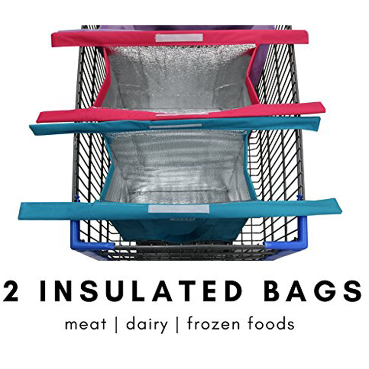 8 Year Exporter Felt Diaper Baby Caddy -
Reusable Set of 4 Grocery Cart Trolley Bags Reusable Folding insulated Shopping Trolley Bag for Supermarket – V-FOX detail pictures