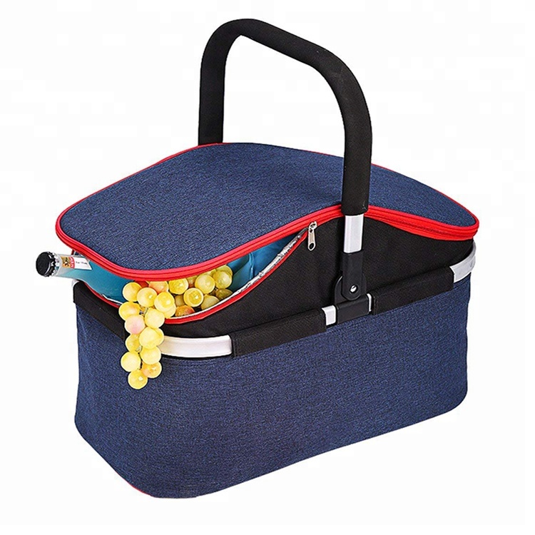 Large Kapasiteit 30L Family Grutte ysolearre Folding picknickmand Service ysolearre Lunch Tote Bag ysolearre Cooler