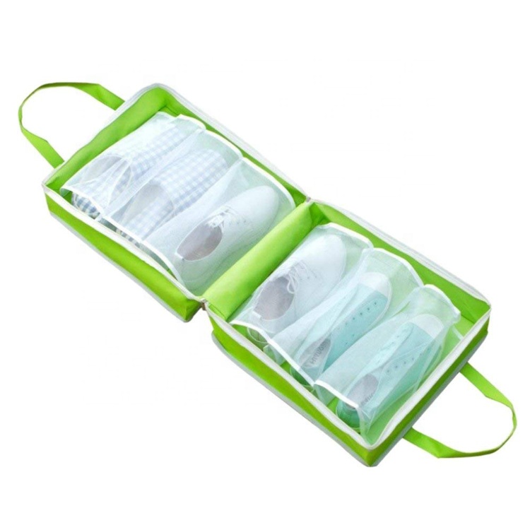 Professional Design Shopping Bag -
Free Sample Custom Polyester Waterproof Shoe Storage Organizer Travel Shoe Bags Hold 3 pairs of Shoes – V-FOX detail pictures