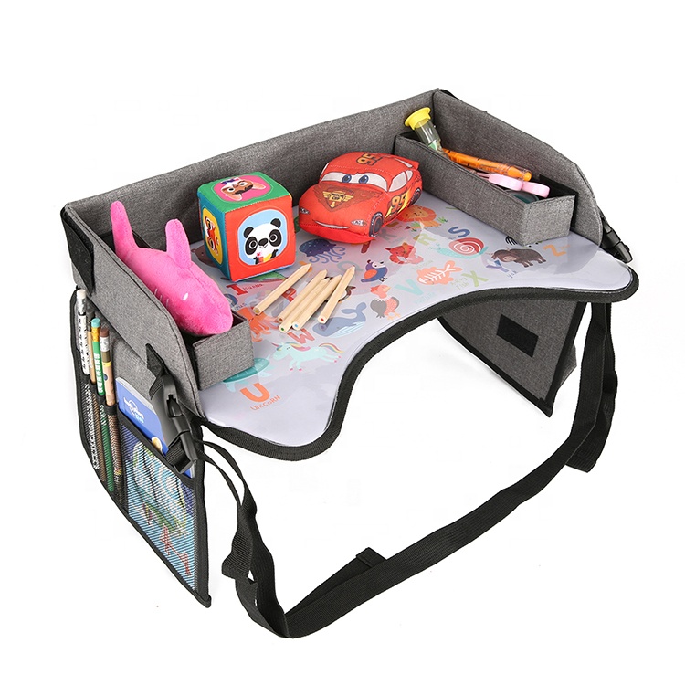 OEM manufacturer Plush Stuffed Animals -
New Kid Car Seat Travel Tray Toddler Waterproof Activity Tray Adjustable Backseat Car Organizer – V-FOX detail pictures