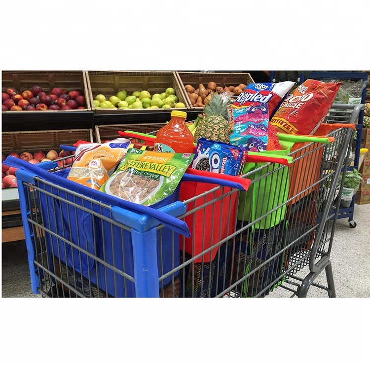 Factory Free sample Embroidered Blankets -
Customized Set of 4 Grocery Cart Trolley Bags Reusable Folding Shopping Trolley Bag for Supermarket – V-FOX detail pictures