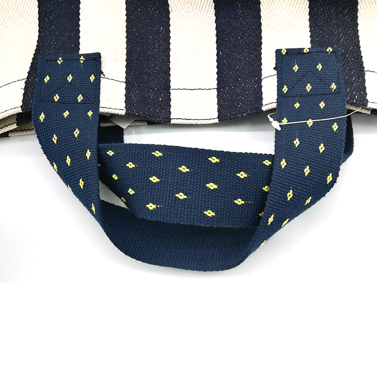PriceList for Canvas Fanny Pack -
Women’s Travel Striped Lady Shoulder Bag Beach Canvas Tote Bag – V-FOX detail pictures