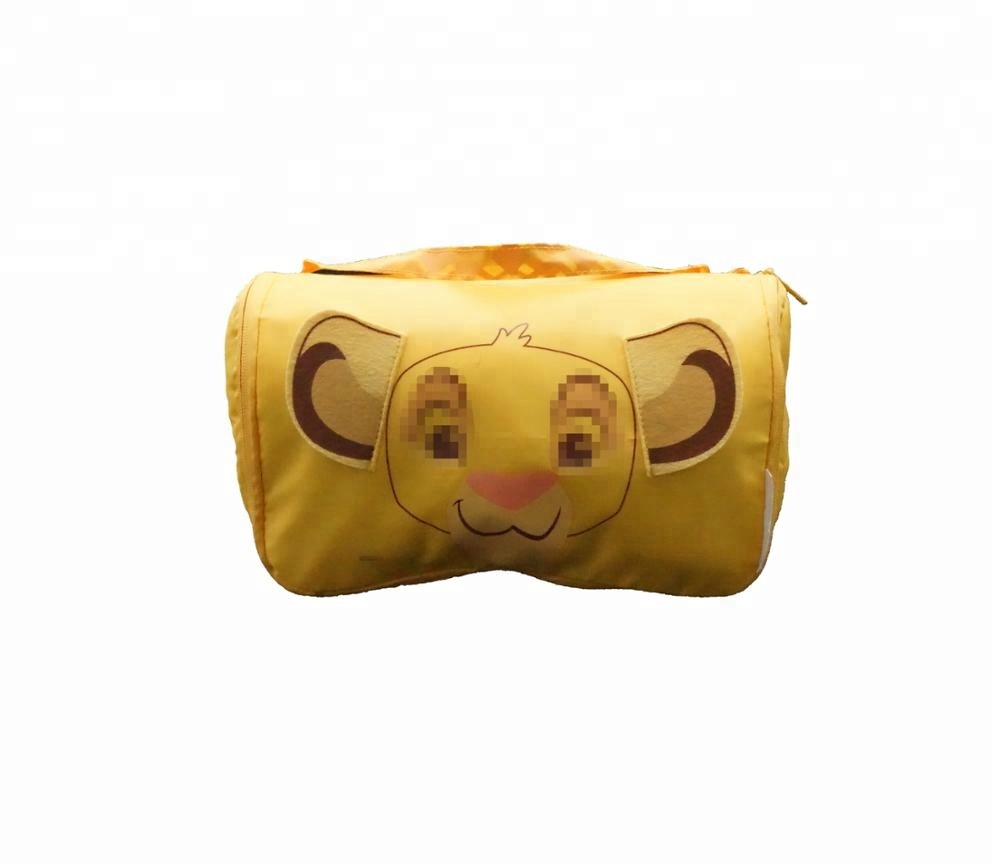 O divertido cambiador portátil para bebés ten forma de bolsa de lona fermoso deseño animal para a promoción popular