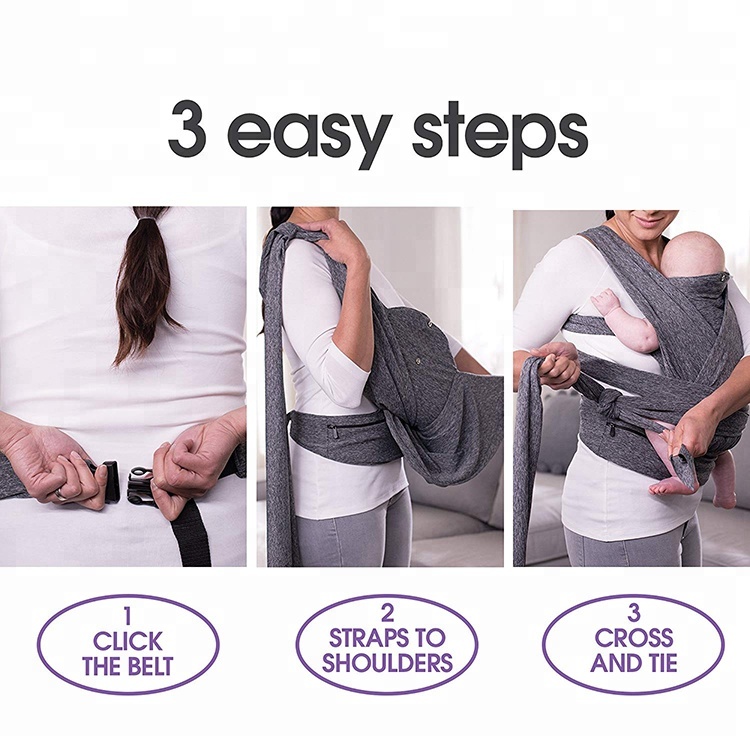 PriceList for Canvas Fanny Pack -
Premium Breathable Amazon Original Child Baby Wrap Carrier Bag With Newborn Sling – V-FOX detail pictures