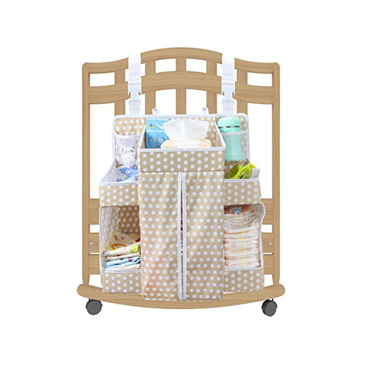 2017 New Style Knitted Blanket -
Custom Logo Household Articles Sundries Organizer Hanging Bag for baby bed – V-FOX detail pictures