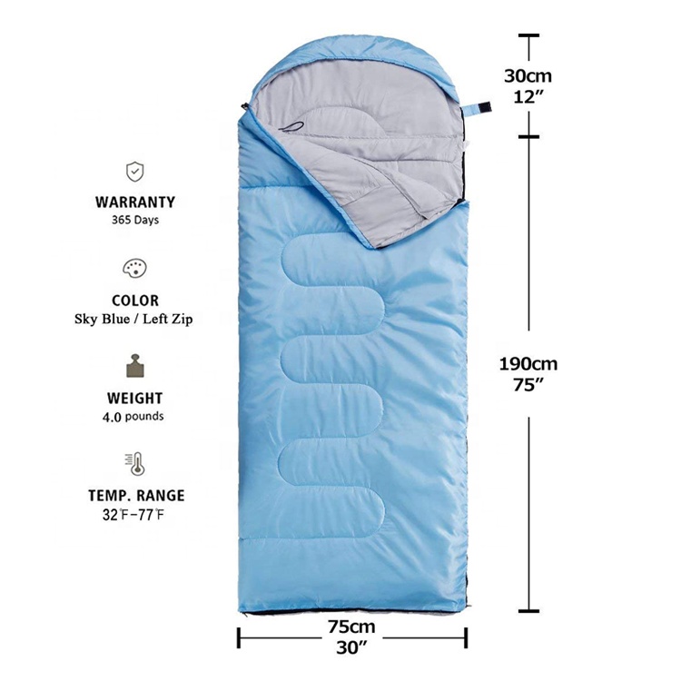 New Delivery for Soft Toy -
Outdoor Hiking Traveling and Survival Cool Weather Waterproof Windproof Envelope Sleeping Bag with Compression Bag – V-FOX detail pictures
