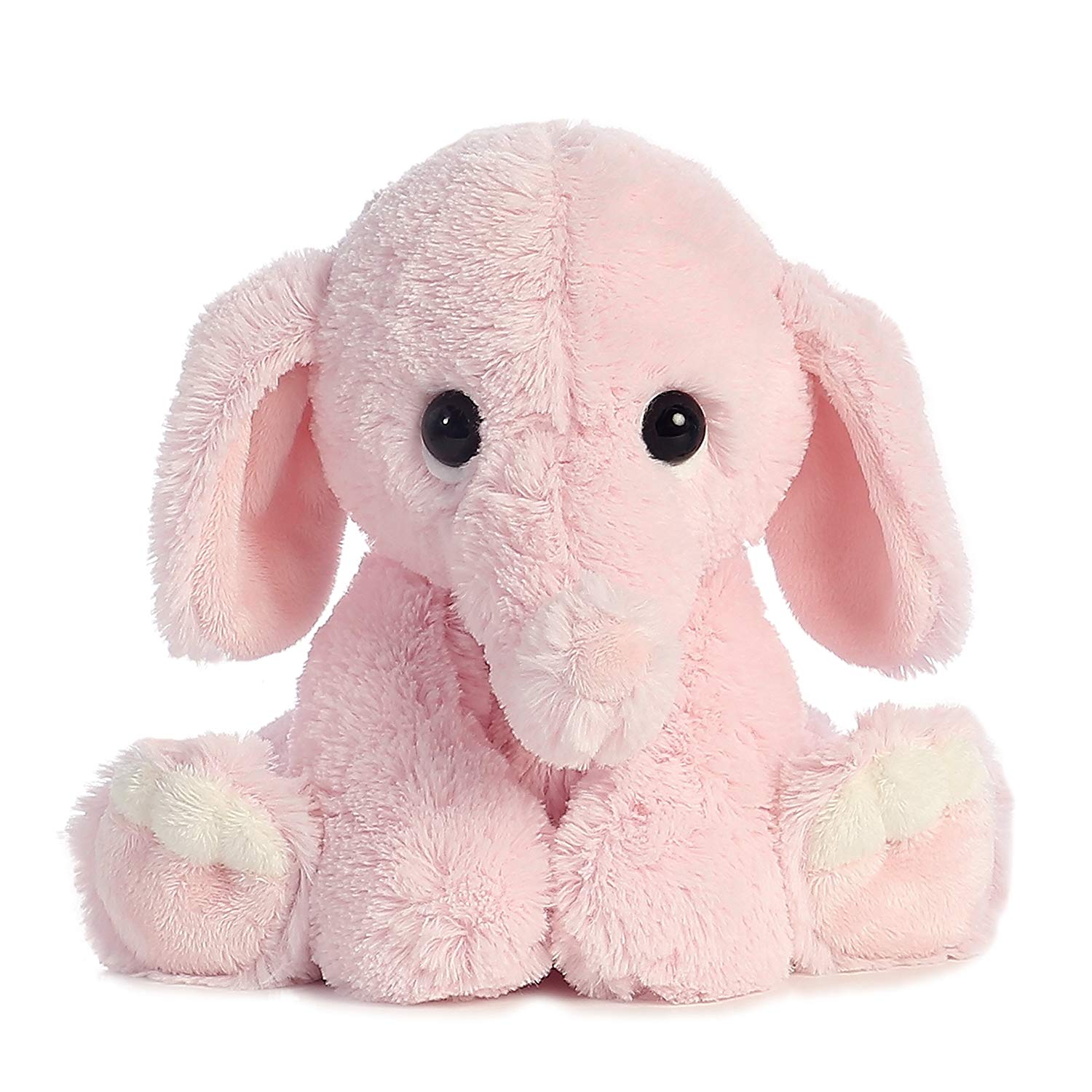 rosa preciós velboa de pèl llarg gran de peluix farcits suau de l'elefant per als nens