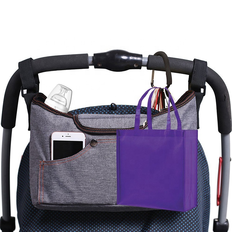 Featured innovated multi twb muab ob npaug rau stroller organizer hnab nrog lub hnab tso