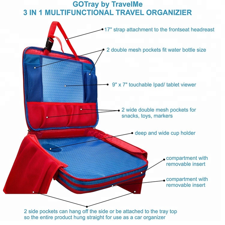 OEM China Diaper Bags Mom Backpack -
Good quality detachable 4 in 1 car seat travel tray car storage organizer with tray – V-FOX detail pictures
