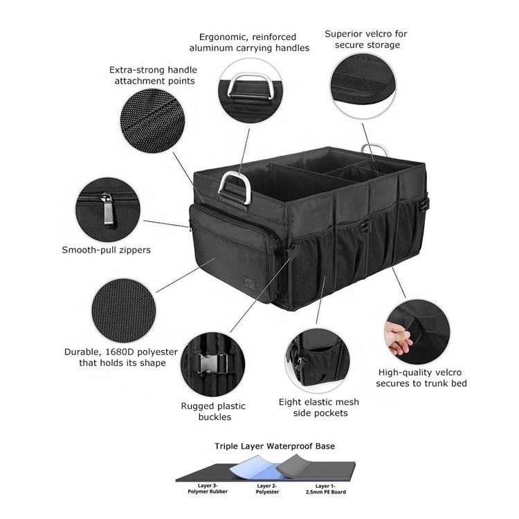 factory Outlets for Waterproof Travel Backpack -
Amazon Super Strong Adjustable Collapsible Design Storage Box 1680D Waterproof Great Backseat Storage Car Truck Organizer – V-FOX detail pictures