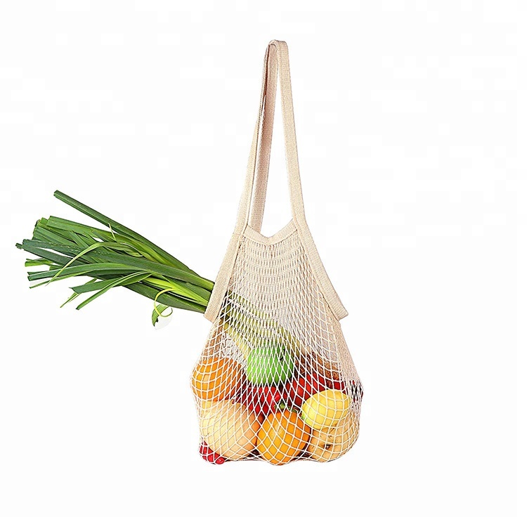 Fast delivery Baby Sleeping Bags -
 Eco-friendly portable washable net shopping tote string organizer reusable cotton mesh bag – V-FOX