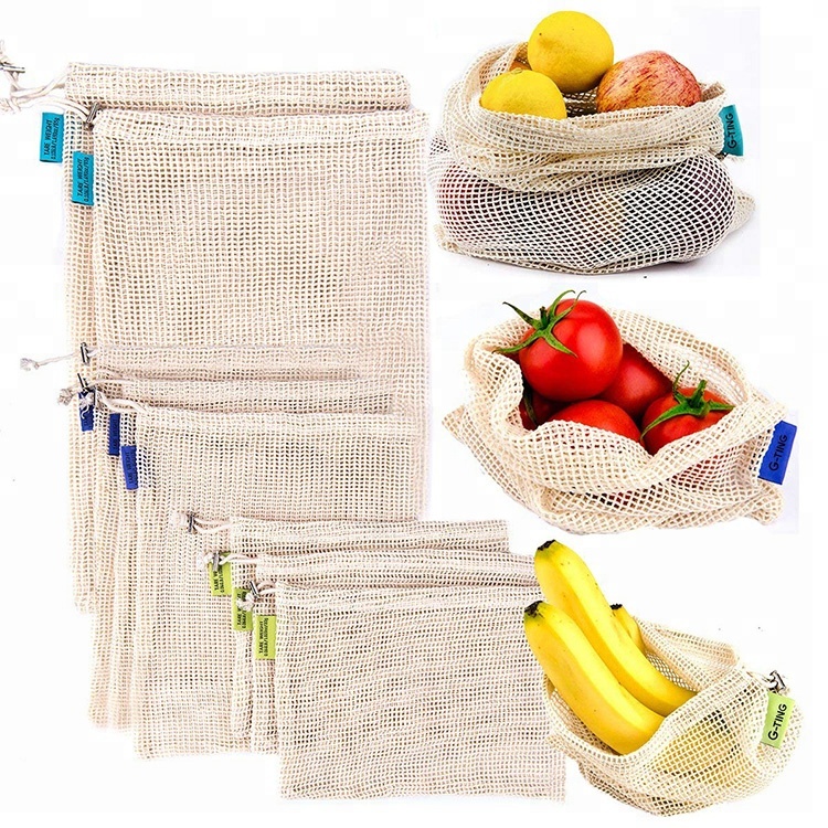 Factory making Plush Elephant -
Multi-function eco-friendly vegetable fruit mesh net bag with double-stitched seamsfor grocery shopping – V-FOX detail pictures