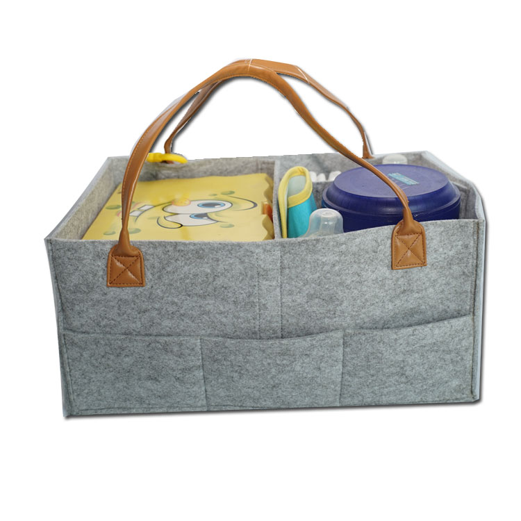 Manufacturer for Cosmetic Bag -
 2018 OEM Hook&loop Felt Organizer Caddy bag With Changeable Compartments For Baby Diapers Wipes Essentials – V-FOX