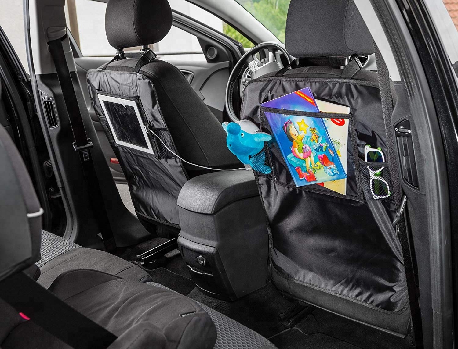 Factory Cheap Hot Big Plush Bear -
Car Seat Back Protector Kick Mat with clear Holder for Touch Screen iPad and Tablets for all car model – V-FOX detail pictures