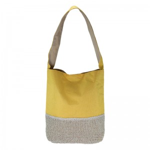 paja de la moda Hobo bolsa de rafia