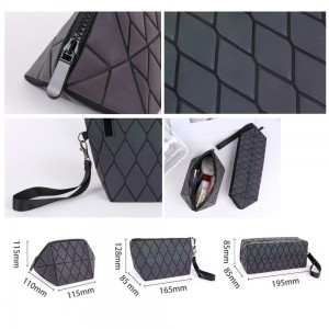 የጅምላ ምናባዊ ለተስፋፋ ሜካፕ ቦርሳ Womens PU የአስማት የኮስሜቲክ ቦርሳ